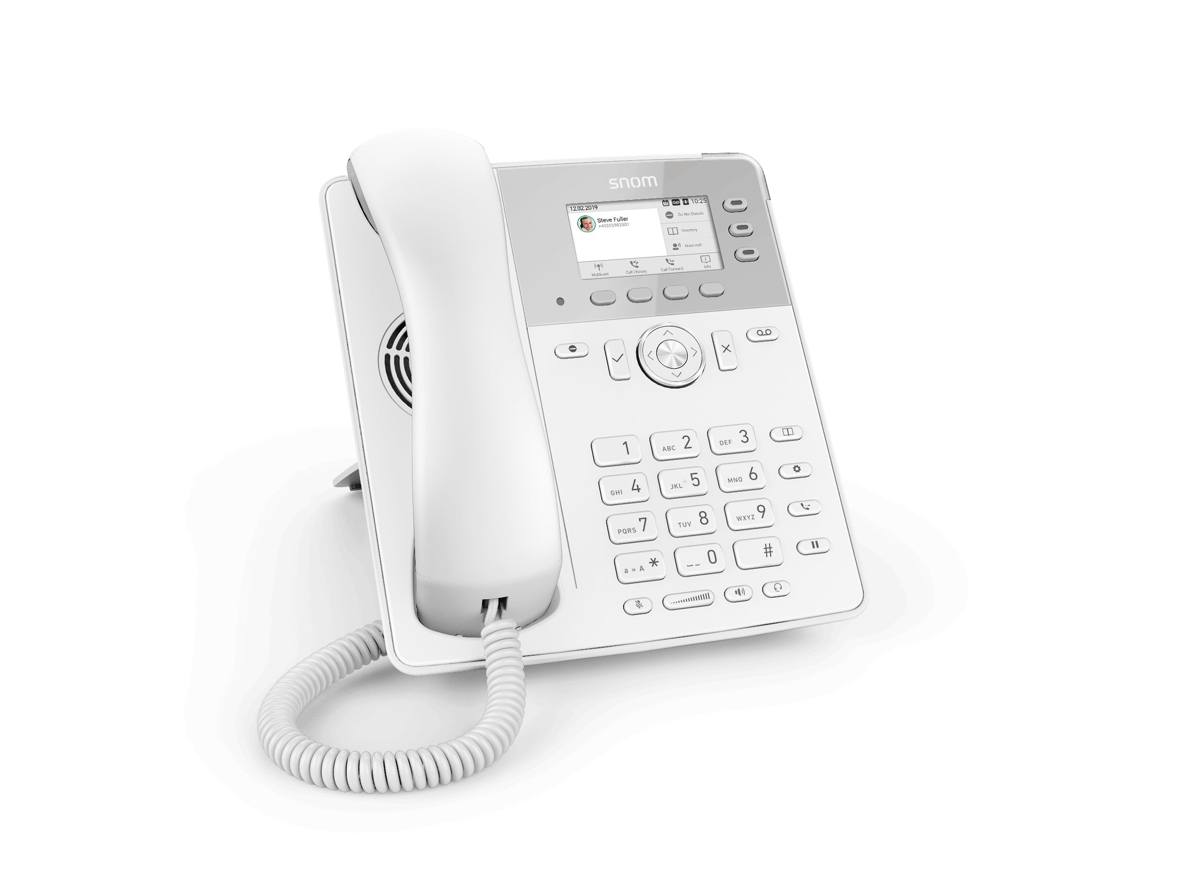 Snom D717 6-line Desktop SIP Phone in White - No PSU Included - Wide Colour TFT Display - USB