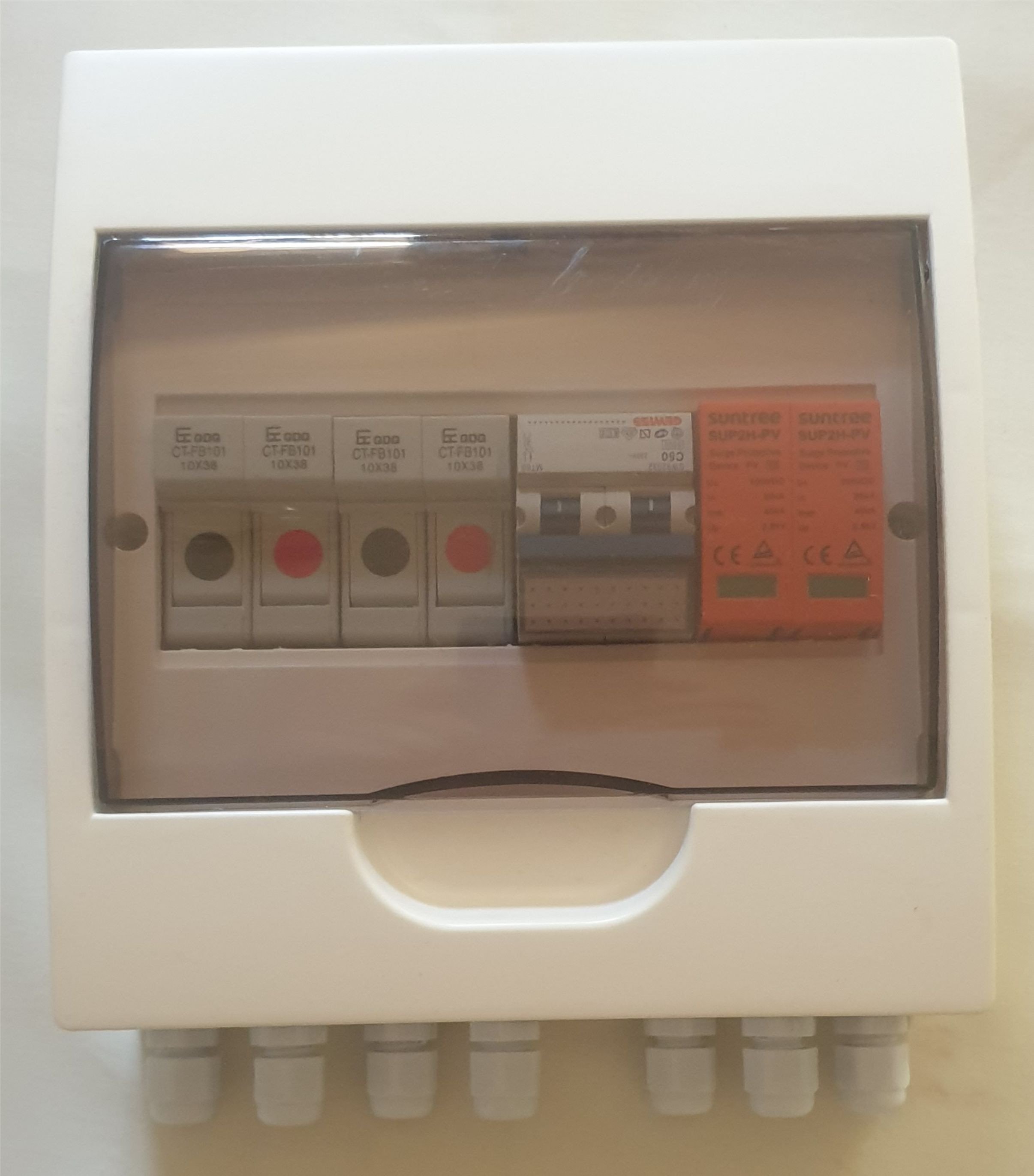 Acconet 250V Protection Box 2 Inputs 1 Outputs 50A Isolator 10A fuses