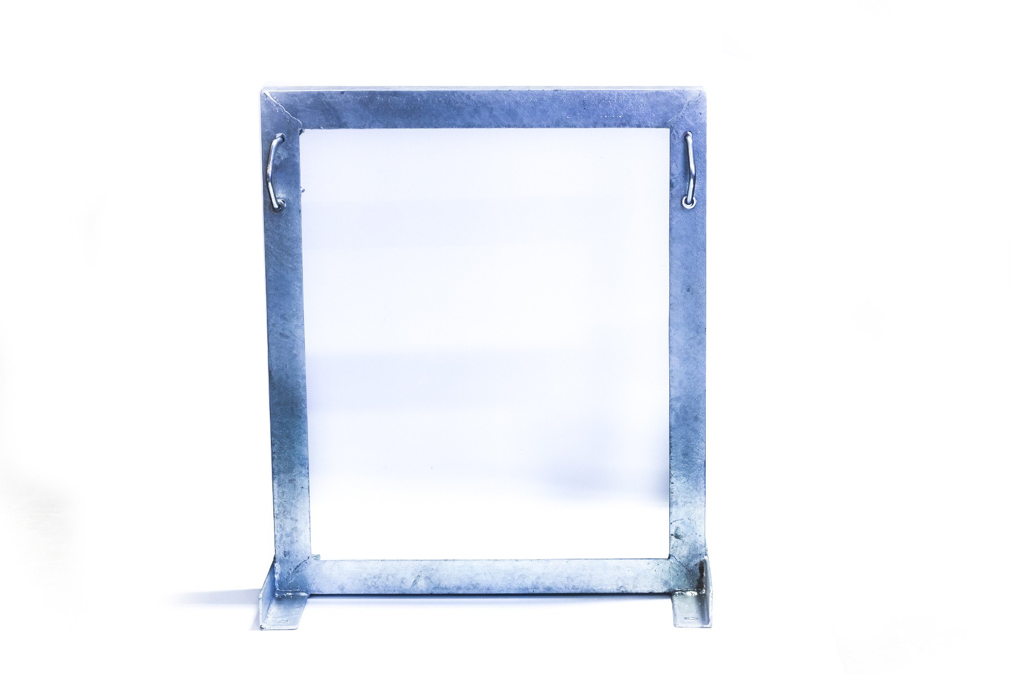 Square Wall Mount Brackets, 550mm Offset, 32-60mm, Two Clamp, Galvanised